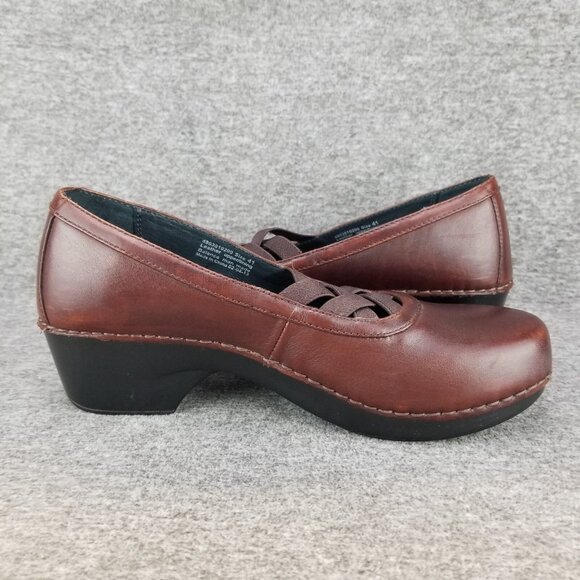 ✅Dansko Tilda Clogs Burgundy Leather Stretch Criss Cross Straps US 10.5-11 EU 41 - Picture 9 of 10